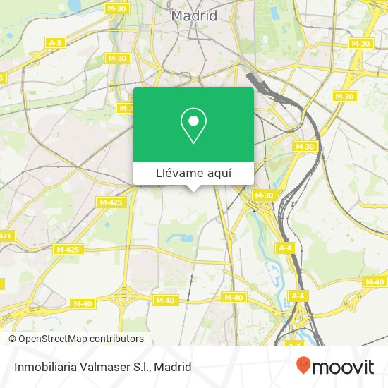 Mapa Inmobiliaria Valmaser S.l.