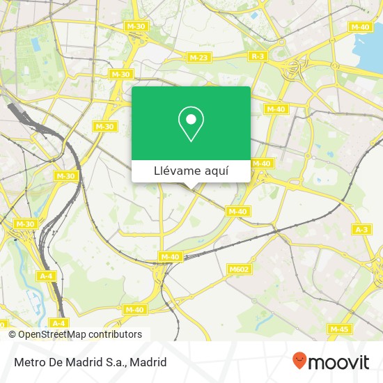 Mapa Metro De Madrid S.a.