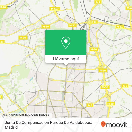 Mapa Junta De Compensacion Parque De Valdebebas