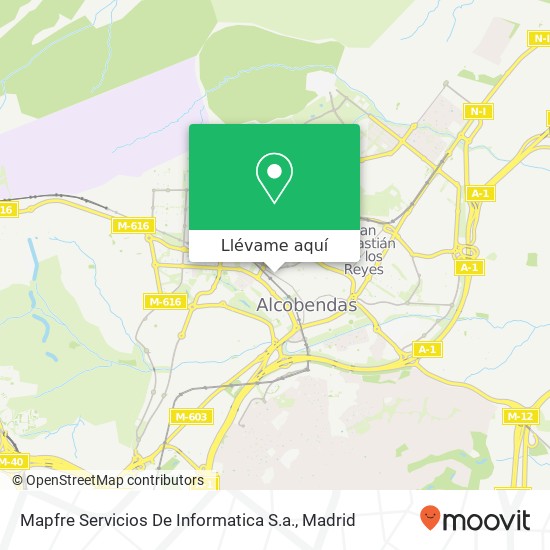Mapa Mapfre Servicios De Informatica S.a.