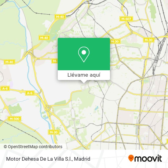 Mapa Motor Dehesa De La Villa S.l.