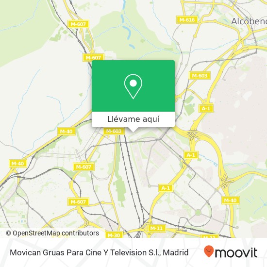 Mapa Movican Gruas Para Cine Y Television S.l.