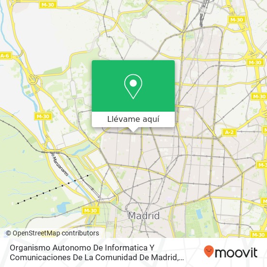 Mapa Organismo Autonomo De Informatica Y Comunicaciones De La Comunidad De Madrid