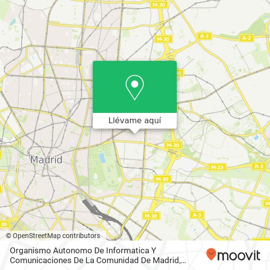 Mapa Organismo Autonomo De Informatica Y Comunicaciones De La Comunidad De Madrid