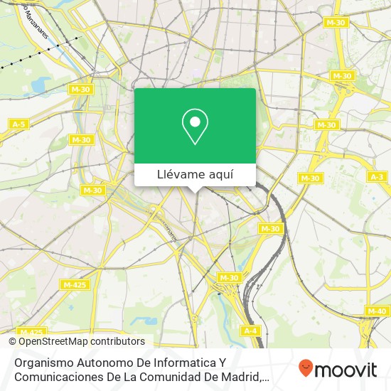 Mapa Organismo Autonomo De Informatica Y Comunicaciones De La Comunidad De Madrid