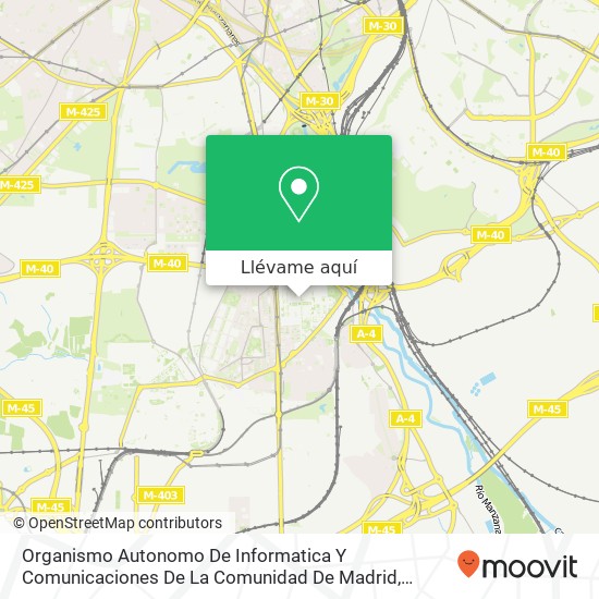 Mapa Organismo Autonomo De Informatica Y Comunicaciones De La Comunidad De Madrid