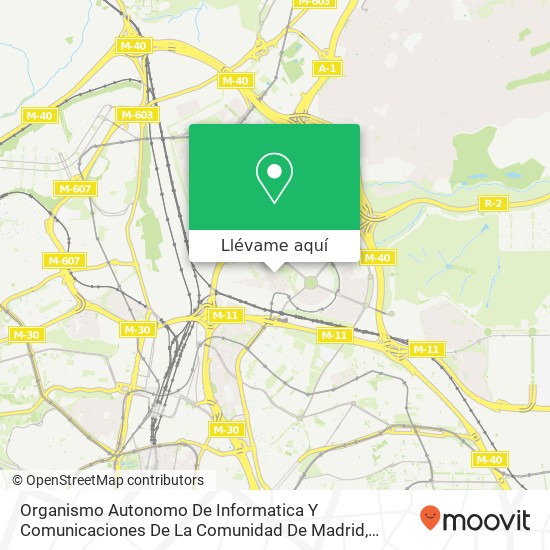 Mapa Organismo Autonomo De Informatica Y Comunicaciones De La Comunidad De Madrid