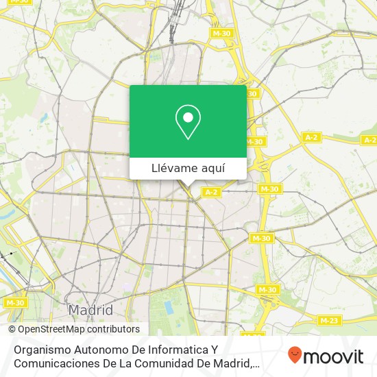 Mapa Organismo Autonomo De Informatica Y Comunicaciones De La Comunidad De Madrid