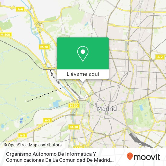 Mapa Organismo Autonomo De Informatica Y Comunicaciones De La Comunidad De Madrid