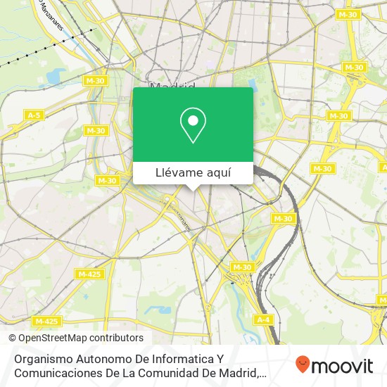 Mapa Organismo Autonomo De Informatica Y Comunicaciones De La Comunidad De Madrid