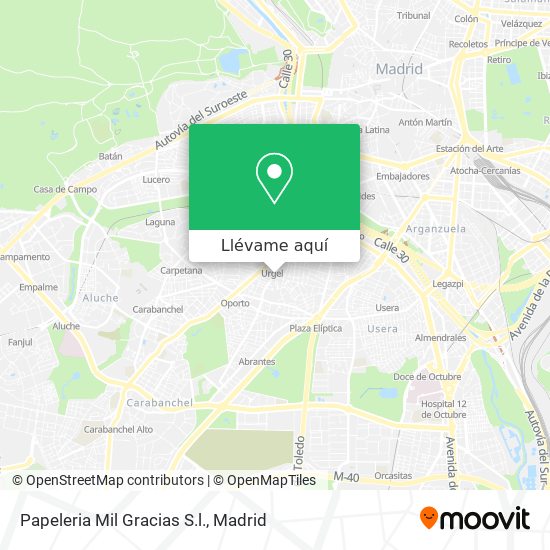 Mapa Papeleria Mil Gracias S.l.