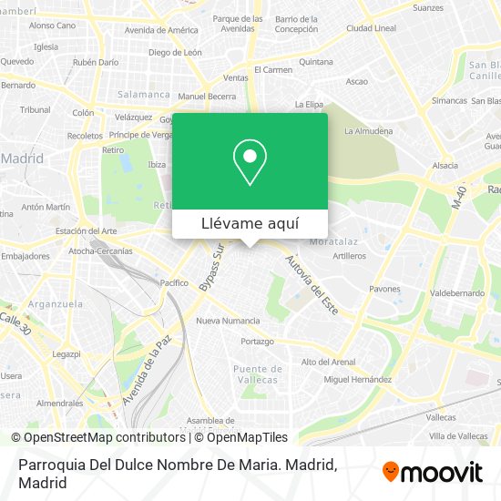 Mapa Parroquia Del Dulce Nombre De Maria. Madrid
