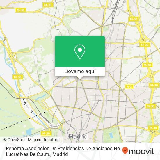 Mapa Renoma Asociacion De Residencias De Ancianos No Lucrativas De C.a.m.