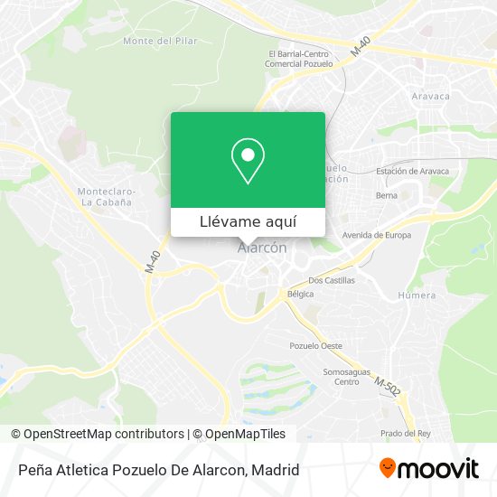 Mapa Peña Atletica Pozuelo De Alarcon