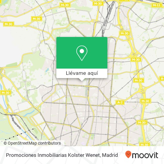 Mapa Promociones Inmobiliarias Kolster Wenet