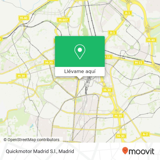 Mapa Quickmotor Madrid S.l.