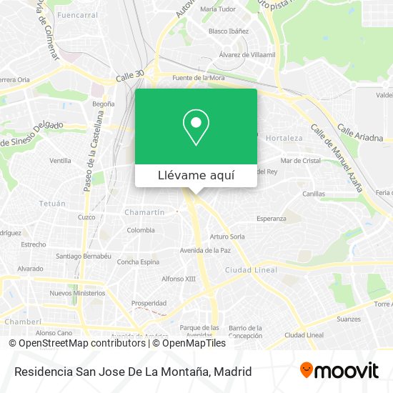 Mapa Residencia San Jose De La Montaña