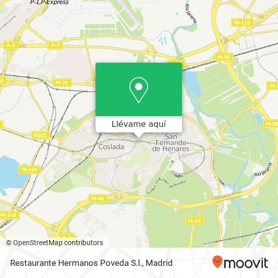 Mapa Restaurante Hermanos Poveda S.l.