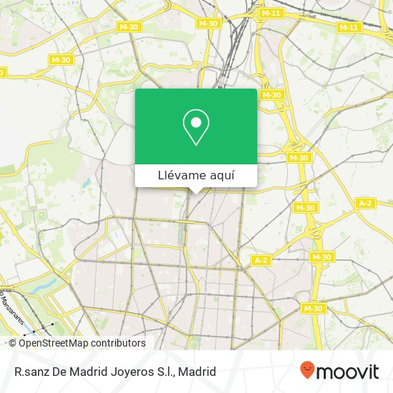 Mapa R.sanz De Madrid Joyeros S.l.