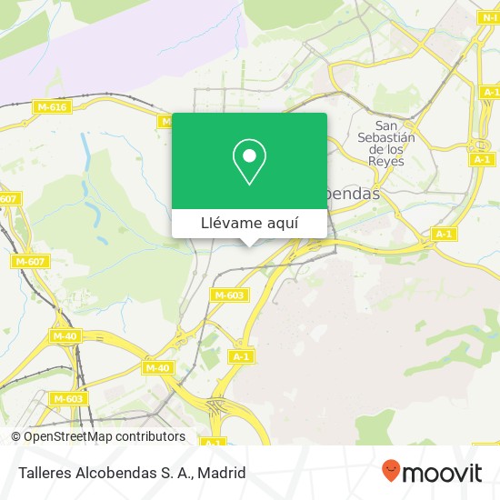 Mapa Talleres Alcobendas S. A.