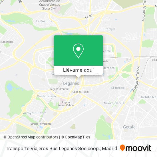 Mapa Transporte Viajeros Bus Leganes Soc.coop.