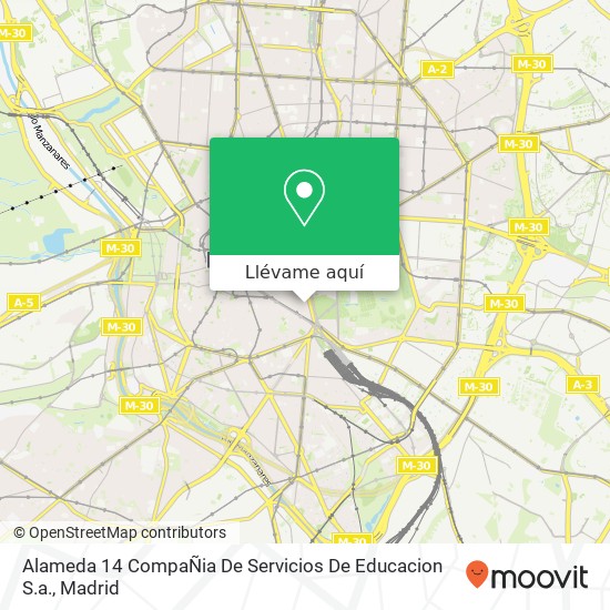 Mapa Alameda 14 CompaÑia De Servicios De Educacion S.a.