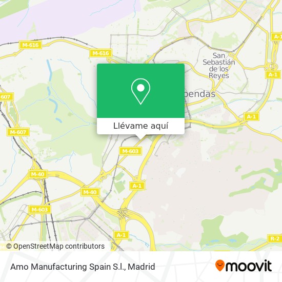 Mapa Amo Manufacturing Spain S.l.