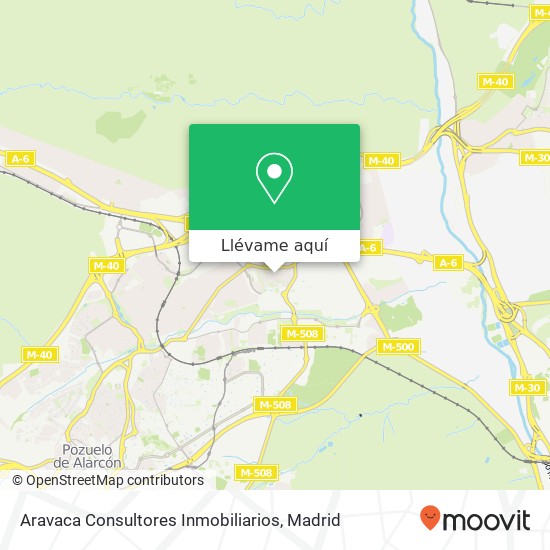 Mapa Aravaca Consultores Inmobiliarios