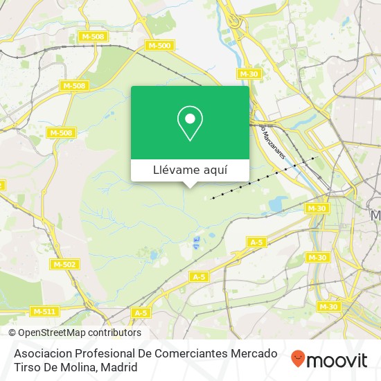 Mapa Asociacion Profesional De Comerciantes Mercado Tirso De Molina