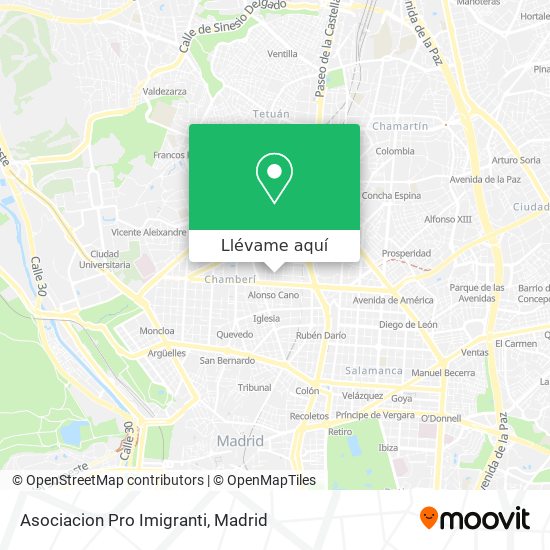 Mapa Asociacion Pro Imigranti