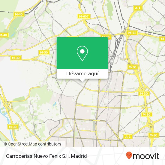 Mapa Carrocerias Nuevo Fenix S.l.