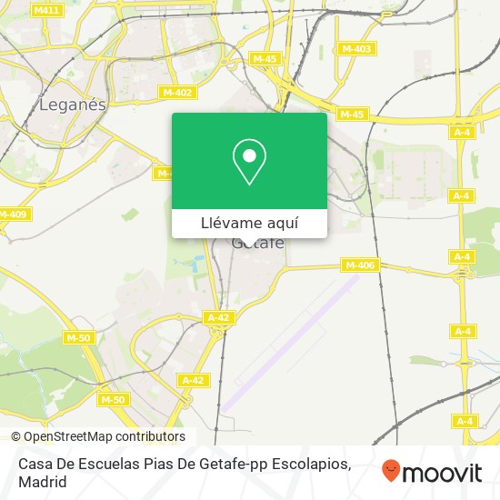 Mapa Casa De Escuelas Pias De Getafe-pp Escolapios