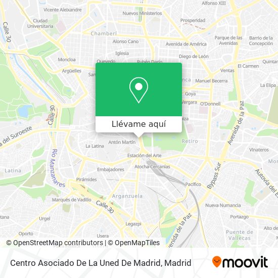 Mapa Centro Asociado De La Uned De Madrid