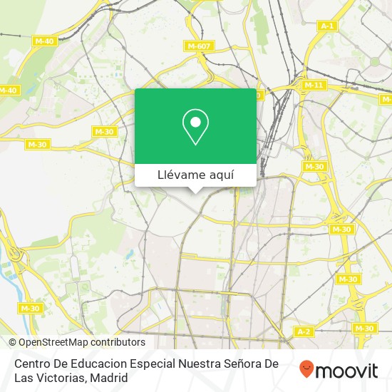 Mapa Centro De Educacion Especial Nuestra Señora De Las Victorias