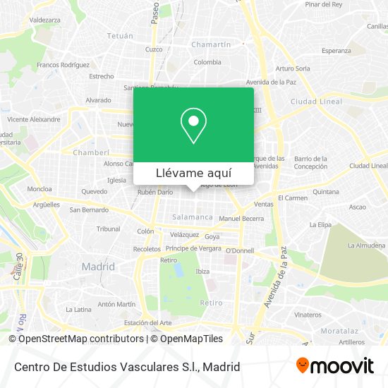 Mapa Centro De Estudios Vasculares S.l.