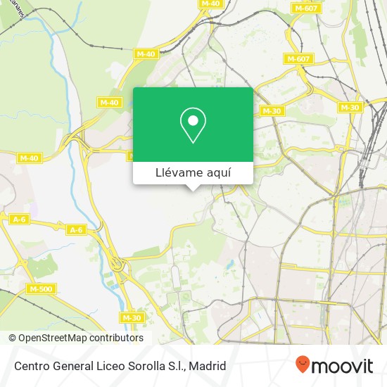 Mapa Centro General Liceo Sorolla S.l.