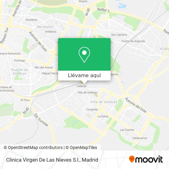 Mapa Clinica Virgen De Las Nieves S.l.