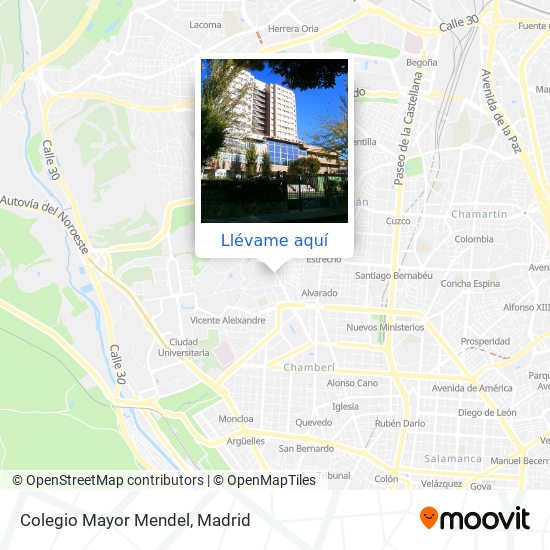 Mapa Colegio Mayor Mendel