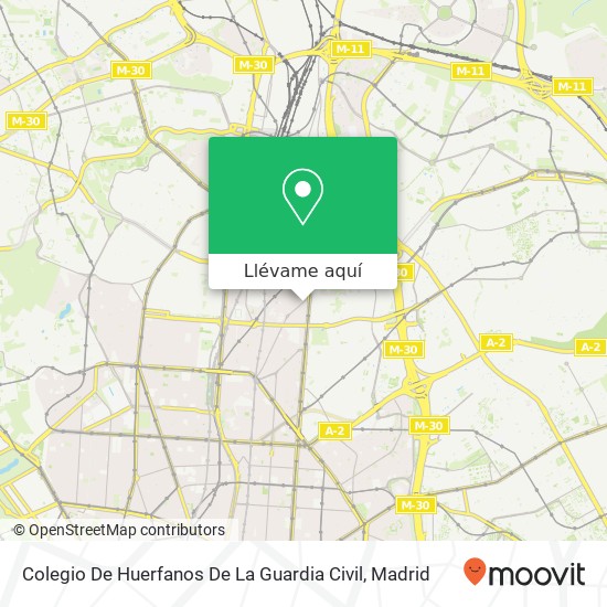 Mapa Colegio De Huerfanos De La Guardia Civil
