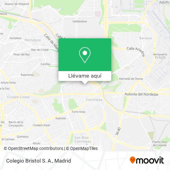 Mapa Colegio Bristol S. A.