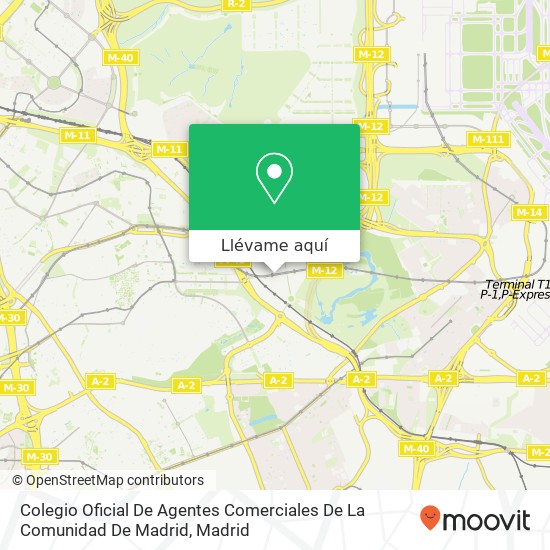 Mapa Colegio Oficial De Agentes Comerciales De La Comunidad De Madrid