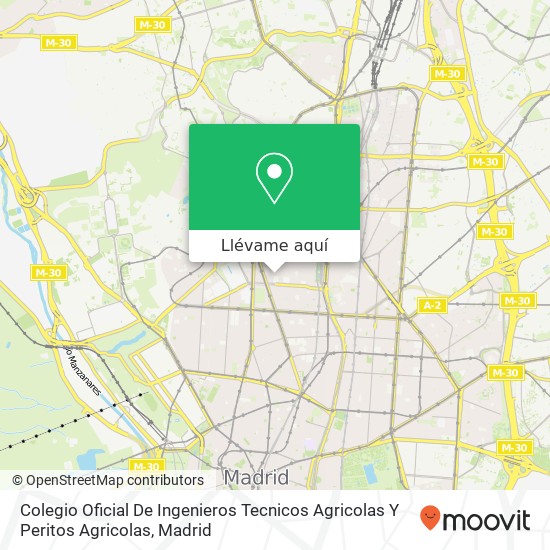 Mapa Colegio Oficial De Ingenieros Tecnicos Agricolas Y Peritos Agricolas