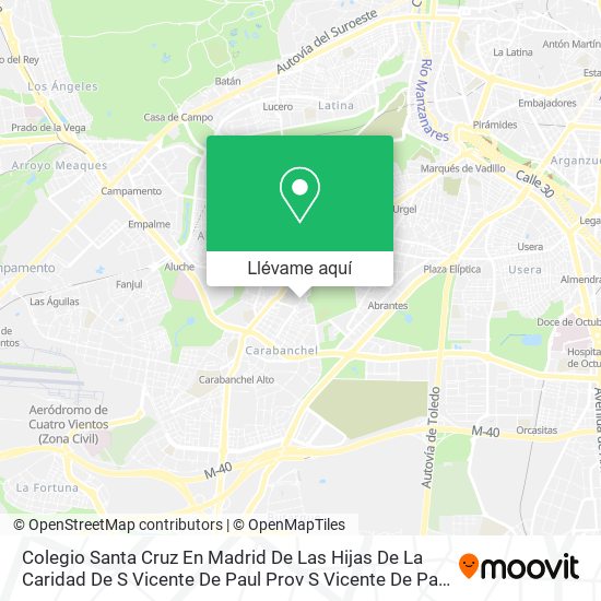 Mapa Colegio Santa Cruz En Madrid De Las Hijas De La Caridad De S Vicente De Paul Prov S Vicente De Paul