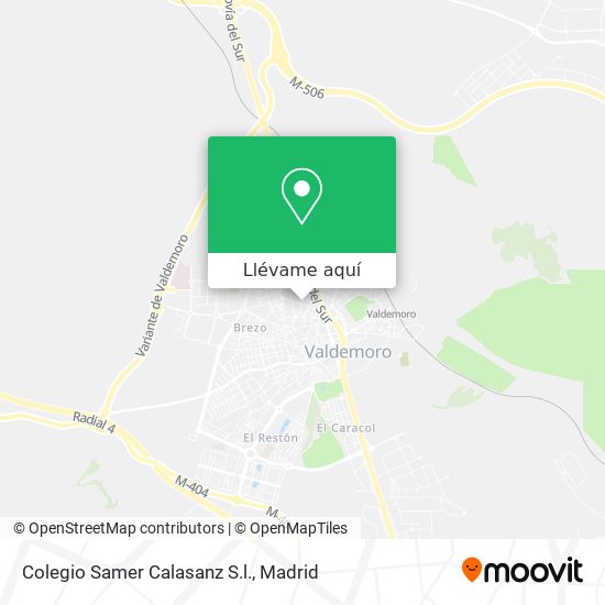 Mapa Colegio Samer Calasanz S.l.