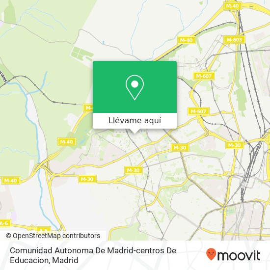 Mapa Comunidad Autonoma De Madrid-centros De Educacion