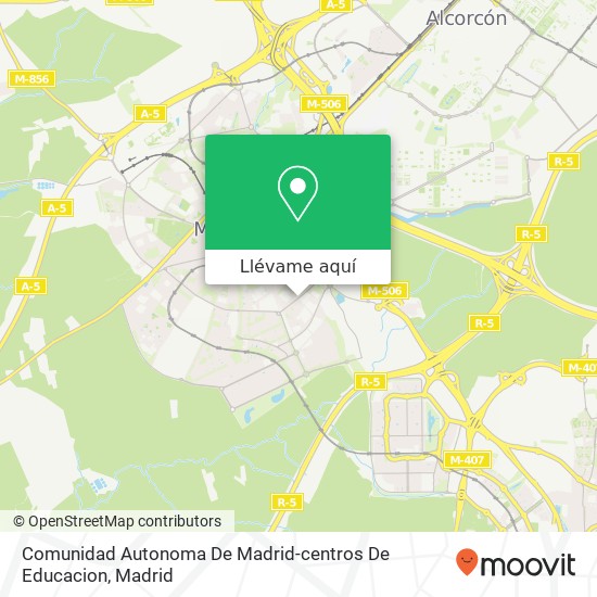 Mapa Comunidad Autonoma De Madrid-centros De Educacion