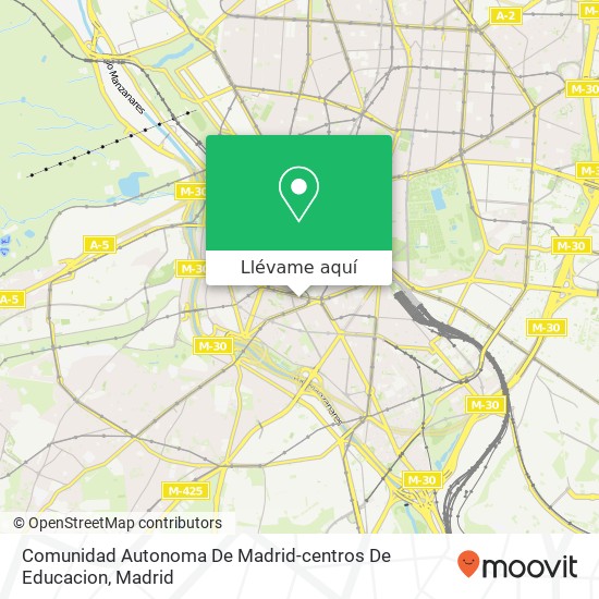 Mapa Comunidad Autonoma De Madrid-centros De Educacion