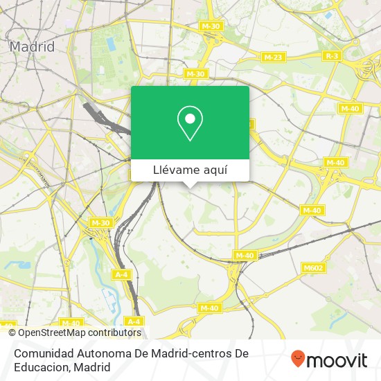 Mapa Comunidad Autonoma De Madrid-centros De Educacion