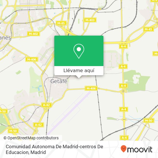 Mapa Comunidad Autonoma De Madrid-centros De Educacion