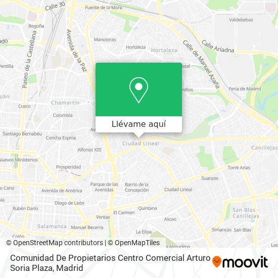 Mapa Comunidad De Propietarios Centro Comercial Arturo Soria Plaza